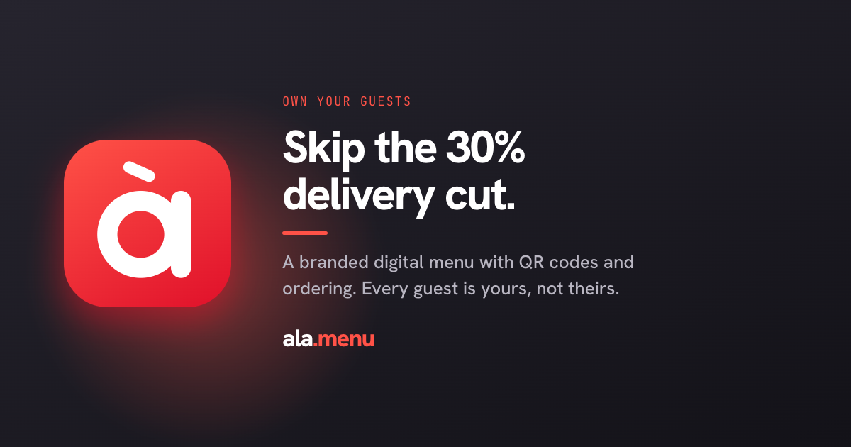 Ala Menu The menu you actually own | ala.menu